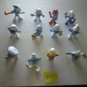 13 Piece McDonalds 2013 Smurf Movie Figure Lot -Loose-Good Condition